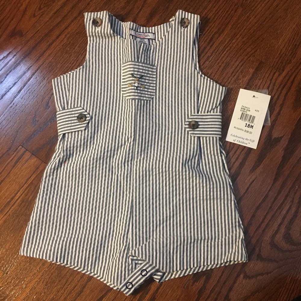 Kitestrings seersucker romper